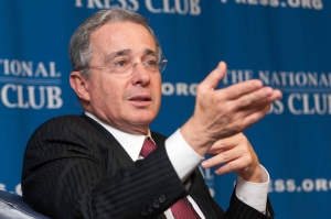 Former president of Colombia, Alvaro Uribe Vélez discucces his book, "No Lost Causes" at a National Press Club Book Rap, October 10, 2012.