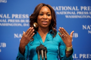 Venus Williams addressed a sold-out crowd at a July 7 NPC luncheon event. She discussed the 2010 Wimbledon tournament, her play with the Washington Kastles and her new book
