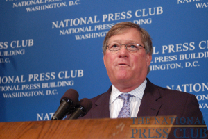 Jack Ford, chairman of the Gerald R. Ford Presidential Foundation, addresses journalism awards ceremony.Photo: Terry Hill