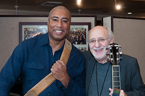 Bernie Williams, former New York Yankees outfielder, joined folk singer Peter Yarrow at a Newsmaker event.