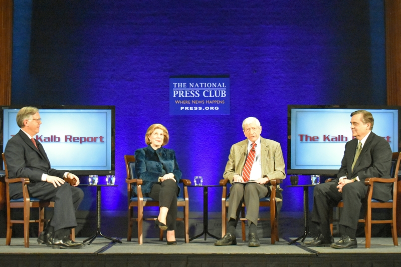 The 100th Kalb Report panel on Dec. 4, 2019, discussed impeachment and American democracy. Photo by Alan Kotok.