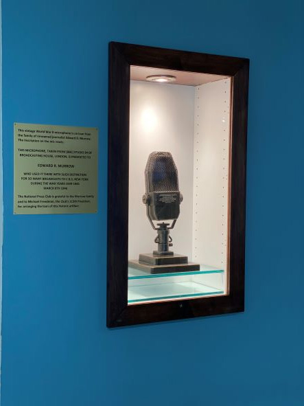 Photo of Edward R. Murrow microphone display