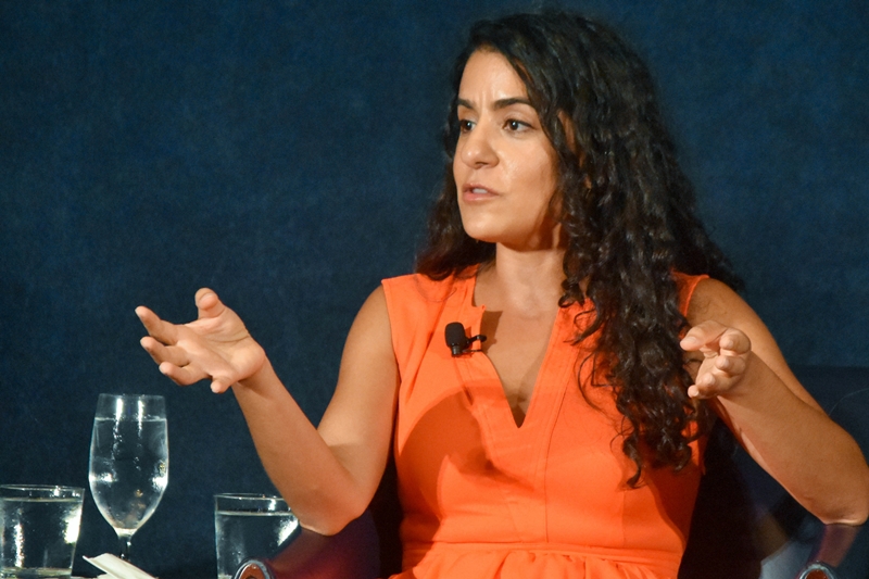 Washington Post media reporter Elahe Izadi: A 'global army of fact-checkers' fought Covid misinformation. Photo by Alan Kotok