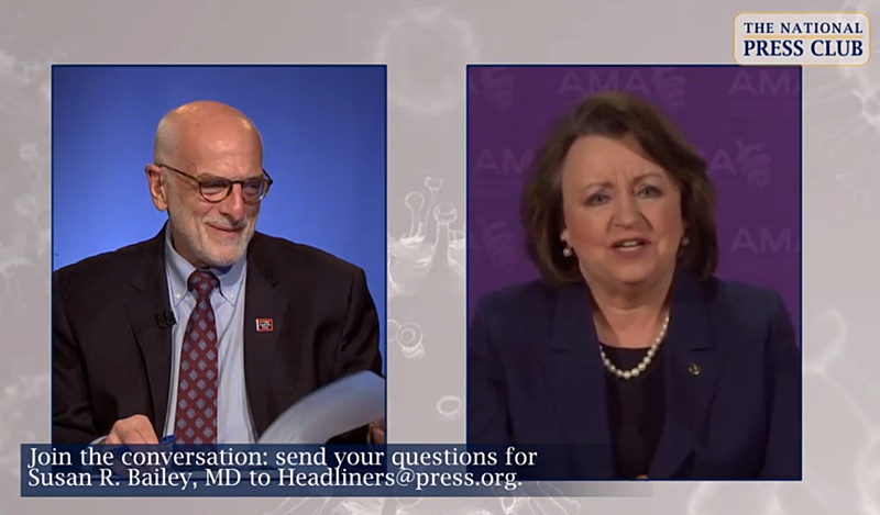 NPC President Mike Freedman with Susan Bailey, AMA president