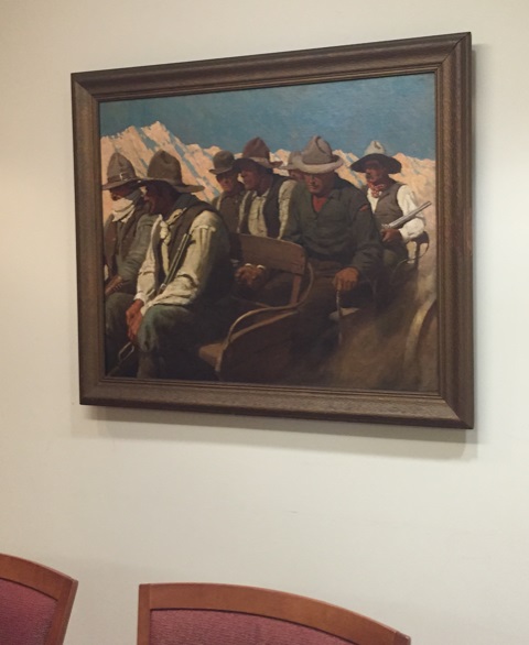 N.C. Wyeth painting, an illustration for a Saturday Evening Post article