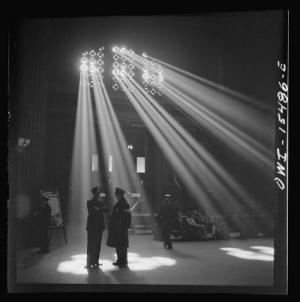 By Jack Delano, "Inside the Union Station waiting room, Chicago, Illinois (1943)." Courtesy of Library of Congress, Prints and Photographs Division