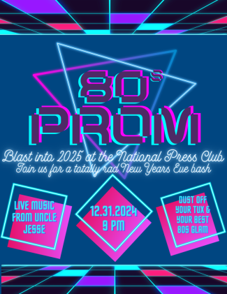NPC '80s Prom theme for New Year's Eve dinner and dance