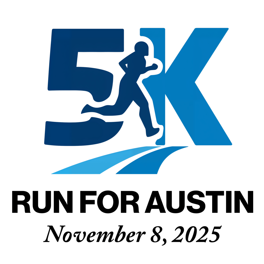 5K logo in blue with sneaker