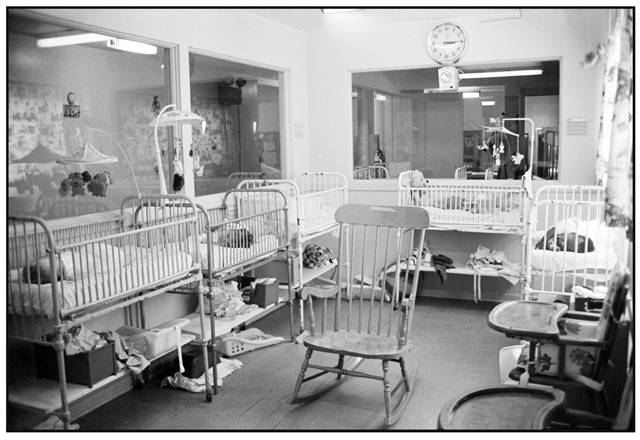 Children's nursing home in Chicago, Illinois suburbs, site of Ben Sarao's 1972 photos displayed in Shared Tragedy. (Copyright 2021 Ben Sarao)