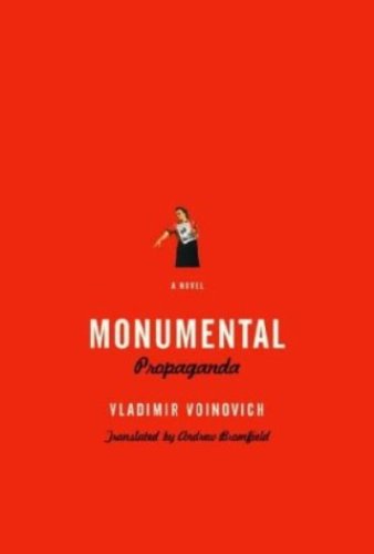 Book cover of Monumental Propaganda showing a toppling statue on a red background