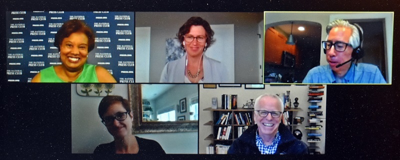 Screenshot of panelists and moderator