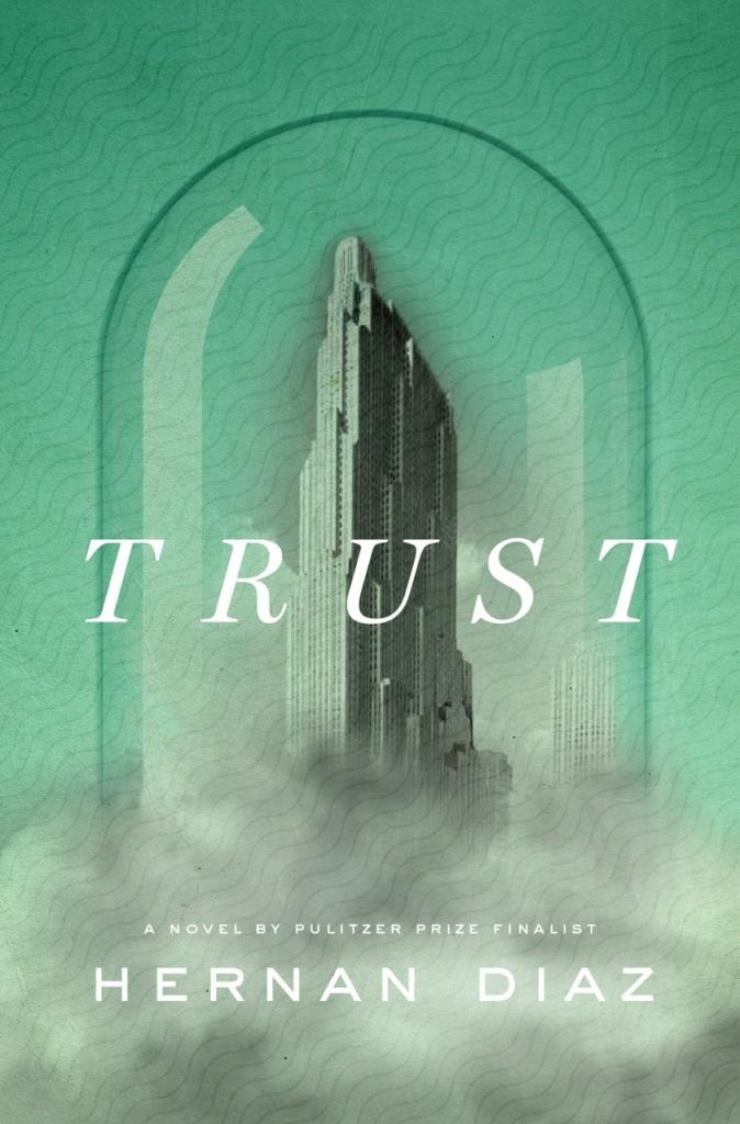 Green murky looking book cover with Trust printed on the front