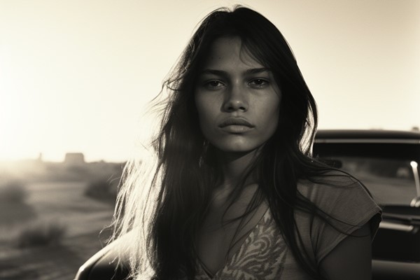 An AI-generated photo of a young woman