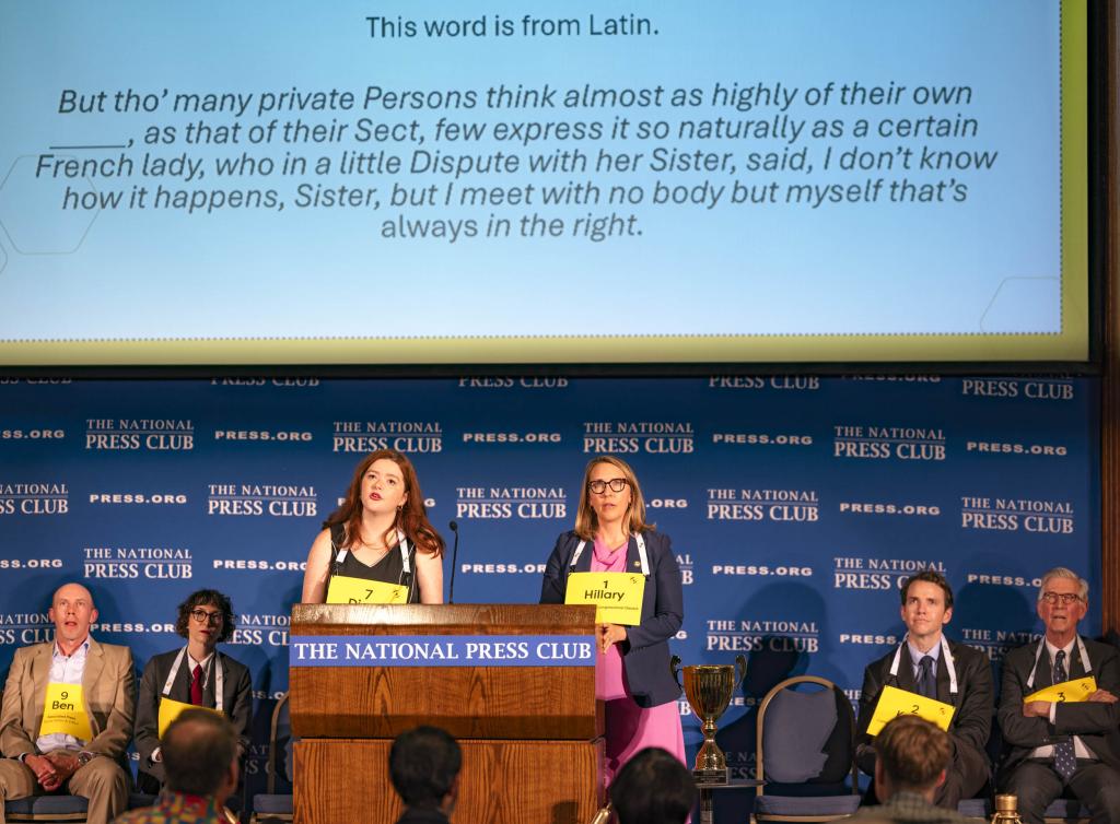 Journalist Diana Paulsen and Rep. Hillary J. Scholten square off at Club Spelling Bee