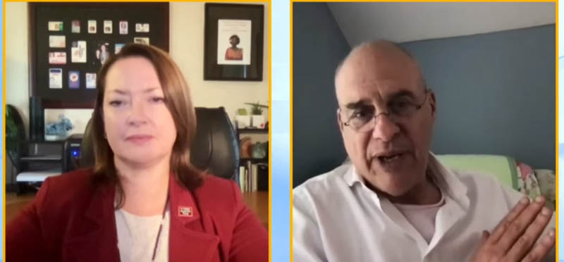 Photo of author Mark Bittman and Club Treasurer Eileen O'Reilly