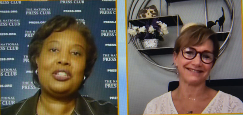 Photo of NPC President Lisa Matthews and Screen Actors Guild President Gabrielle Carteris