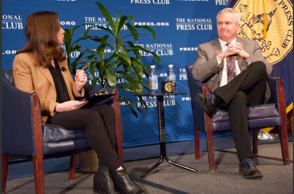 Photo of Club Vice President Emily Wilkins and House Oversight Chairman James Comer