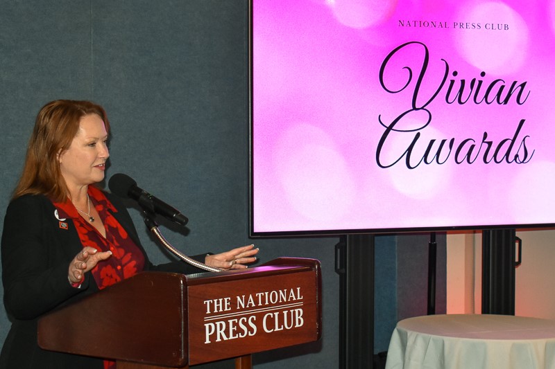 Photo of Club President Eileen O'Reilly at Dec. 6 Vivian Awards