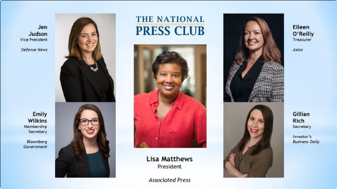 Photos of all-female National Press Club officer team