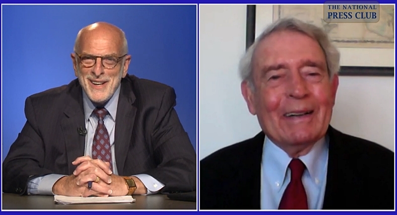 Photo of Mike Freedman and Dan Rather.