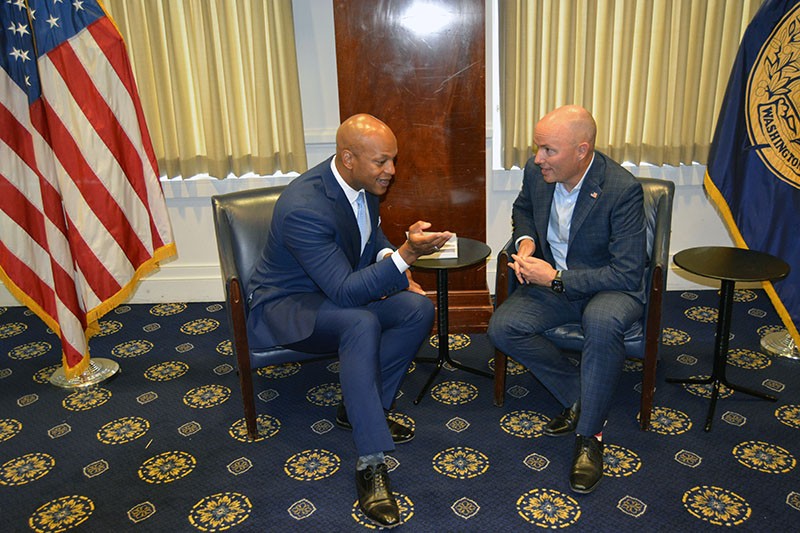 Maryland Gov. Wes Moore and Utah Gov. Spencer Cox