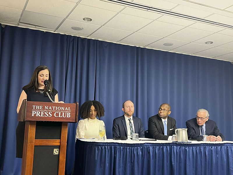 Photo of Veterans Day panel on the civilian, military day.