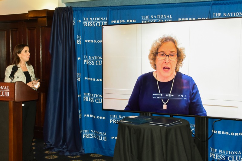 Video image of former Club President Vivian Vahlberg
