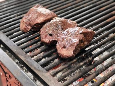 Photo of sirloins on a grill